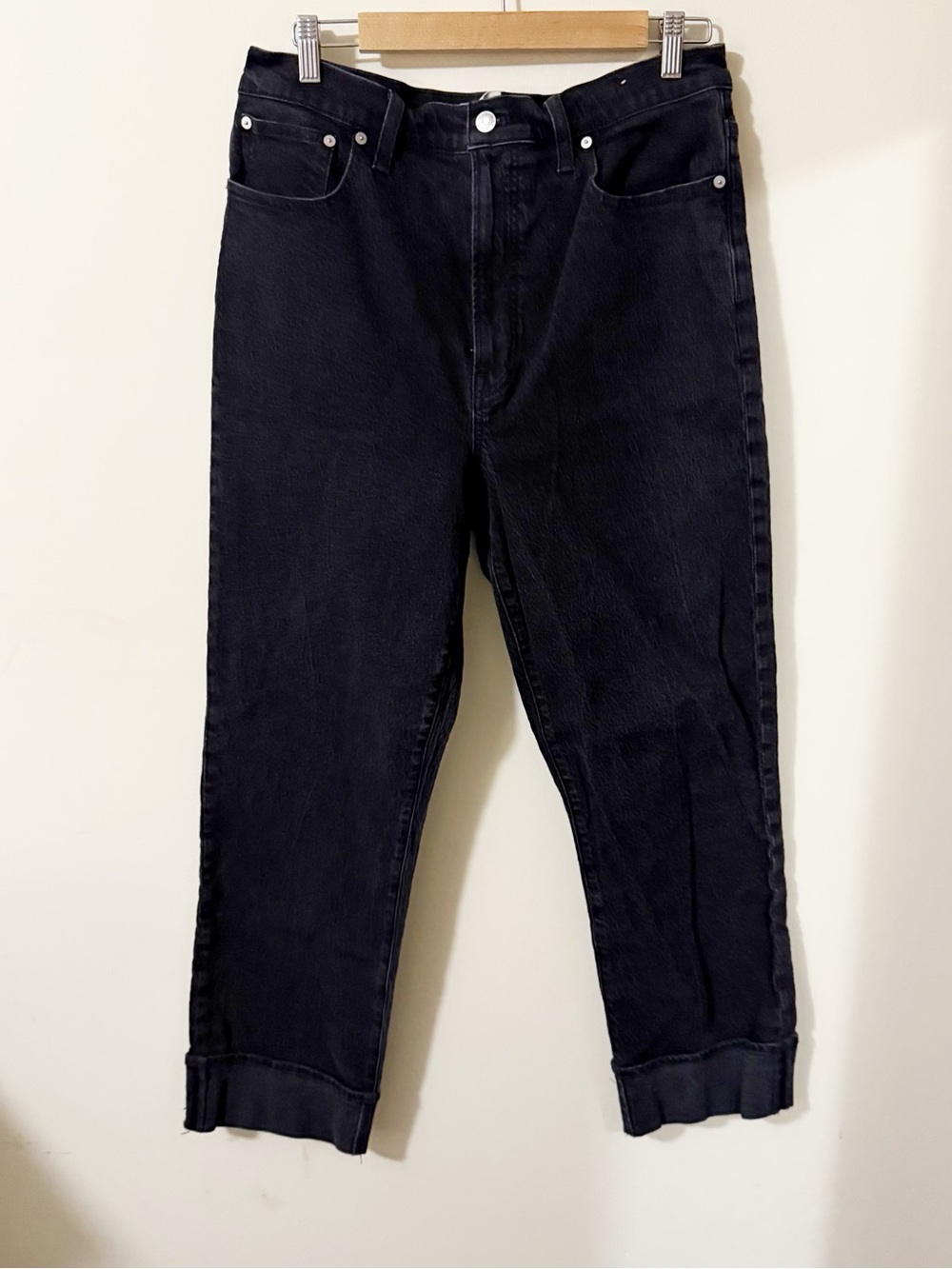 Madewell Black 90s Straight Jeans Womens Size 31 TALL